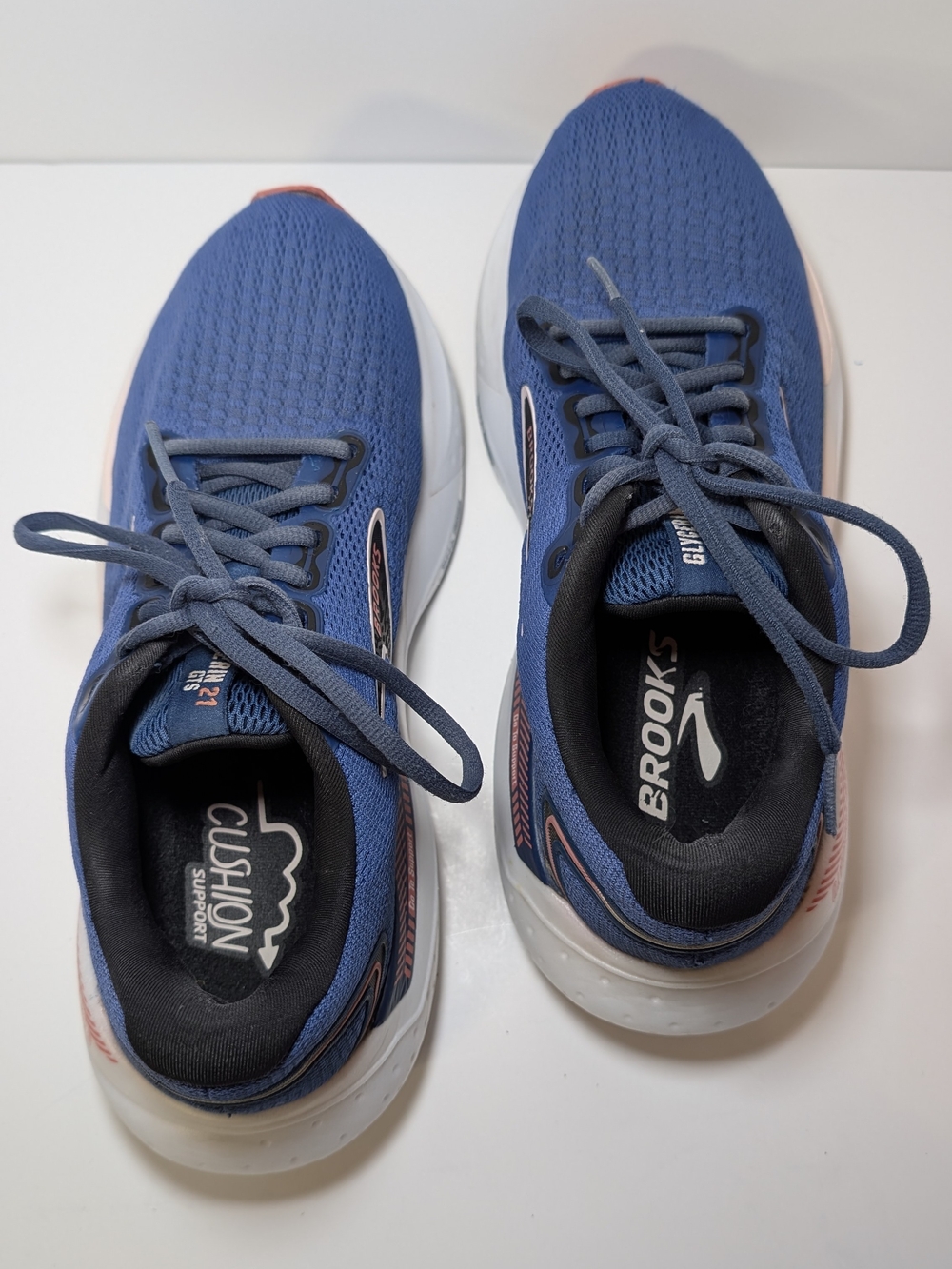 Brooks Glycerin GTS 21 Women's Size 9 Blue Icy Pink Rose Running Shoes - Picture 5 of 7